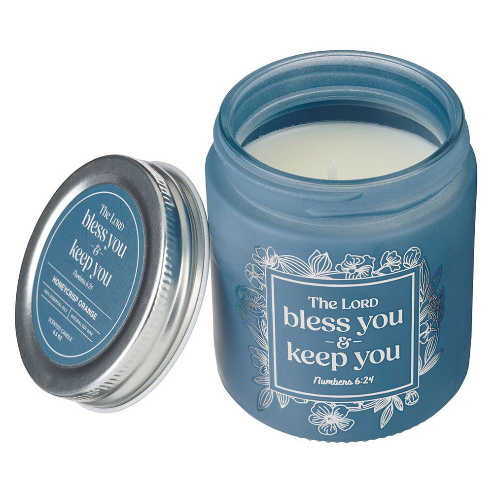 Home Blessing Honeycrisp Orange Glass Candle
