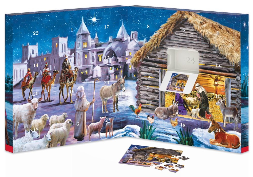 Nativity Jigsaw Puzzles Advent Calendar - 24 Puzzles