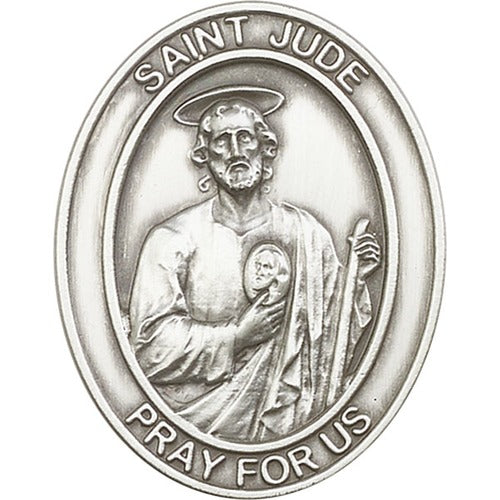 Antique Silver St. Jude Visor Clip