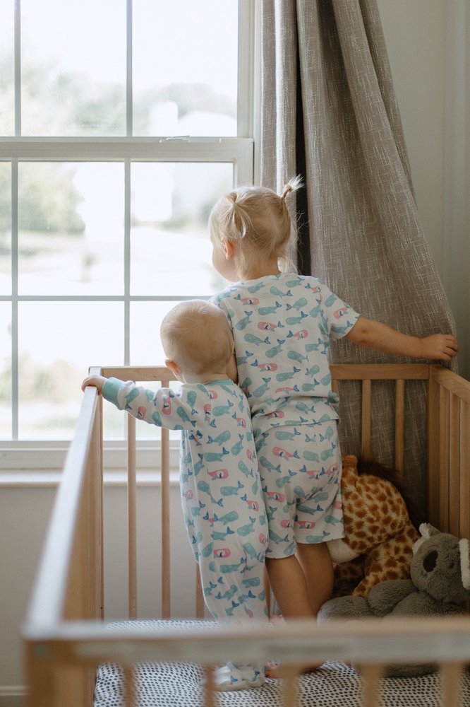 Jonah & the Whale Teal/Pink Soft & Comfy Kids Pajamas