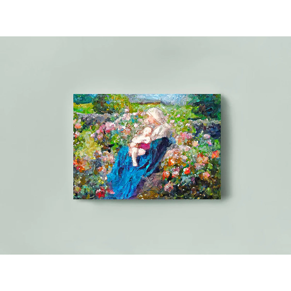 Madonna & Child Among the Flowers Unframed Print - 8" x 10"