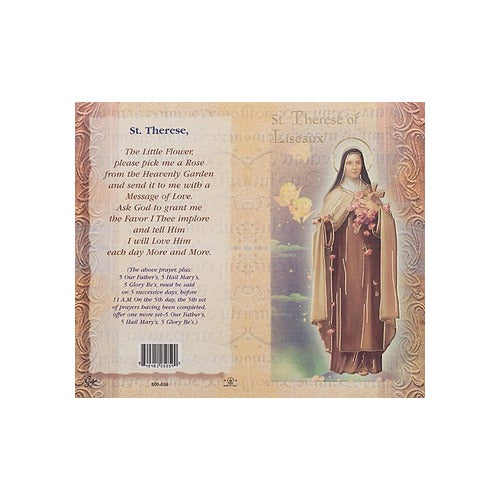 St. Therese of Lisieux - Mini Lives of the Saints Folded Prayer Card