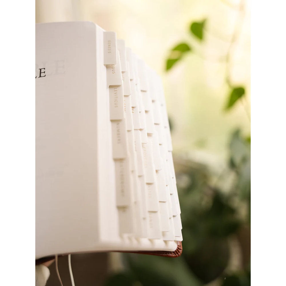Catholic Bible Tabs - Ivory with Gold Foil Lettering