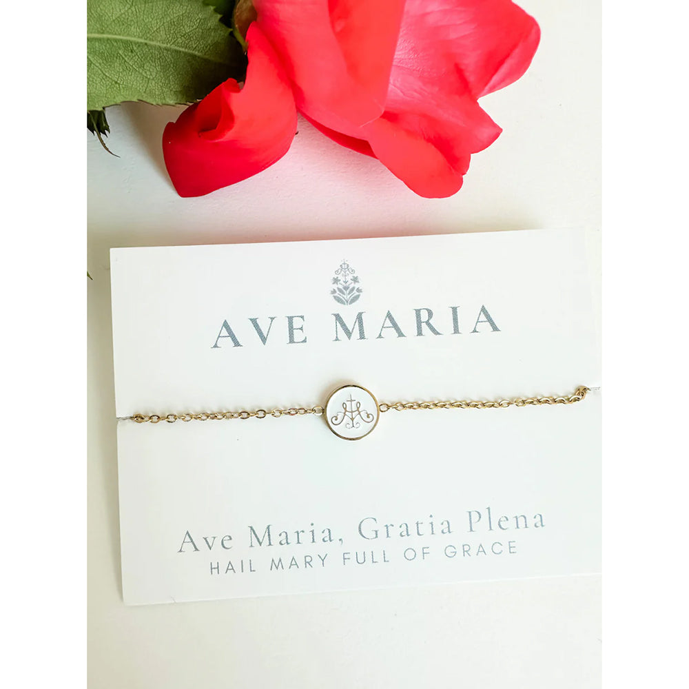 Ave Maria Chain Link Bracelet