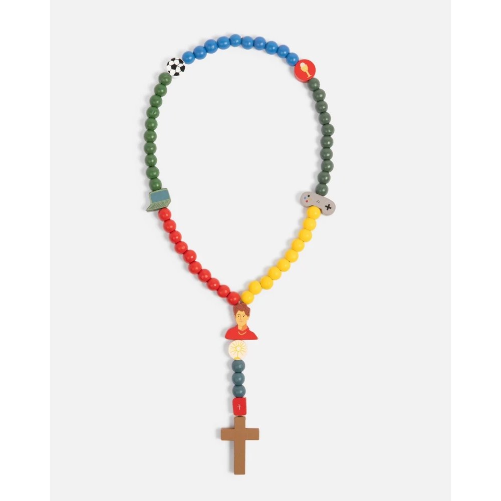 St. Carlo Acutis DIY Wooden Rosary Kit for Kids