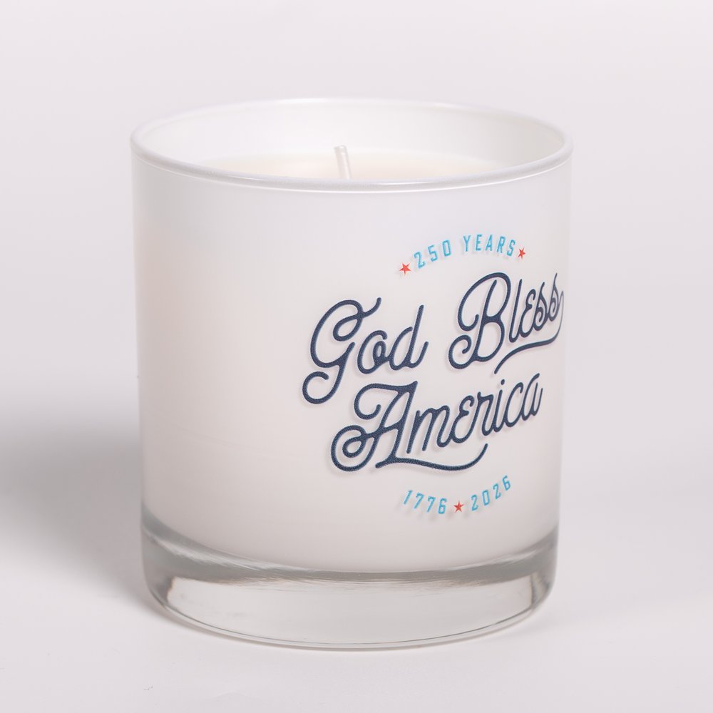 God Bless America 250th Commemorative Candle