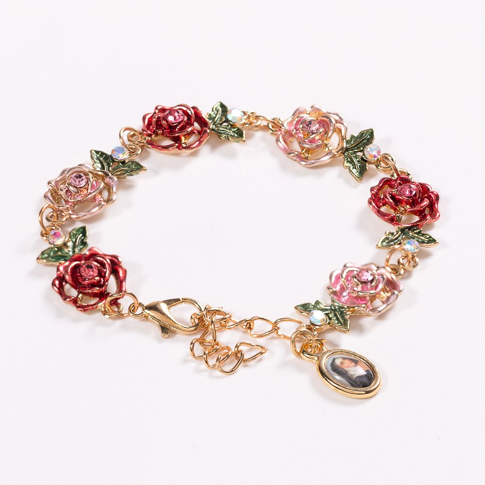 Pink & Red Roses of St. Thérèse Bracelet