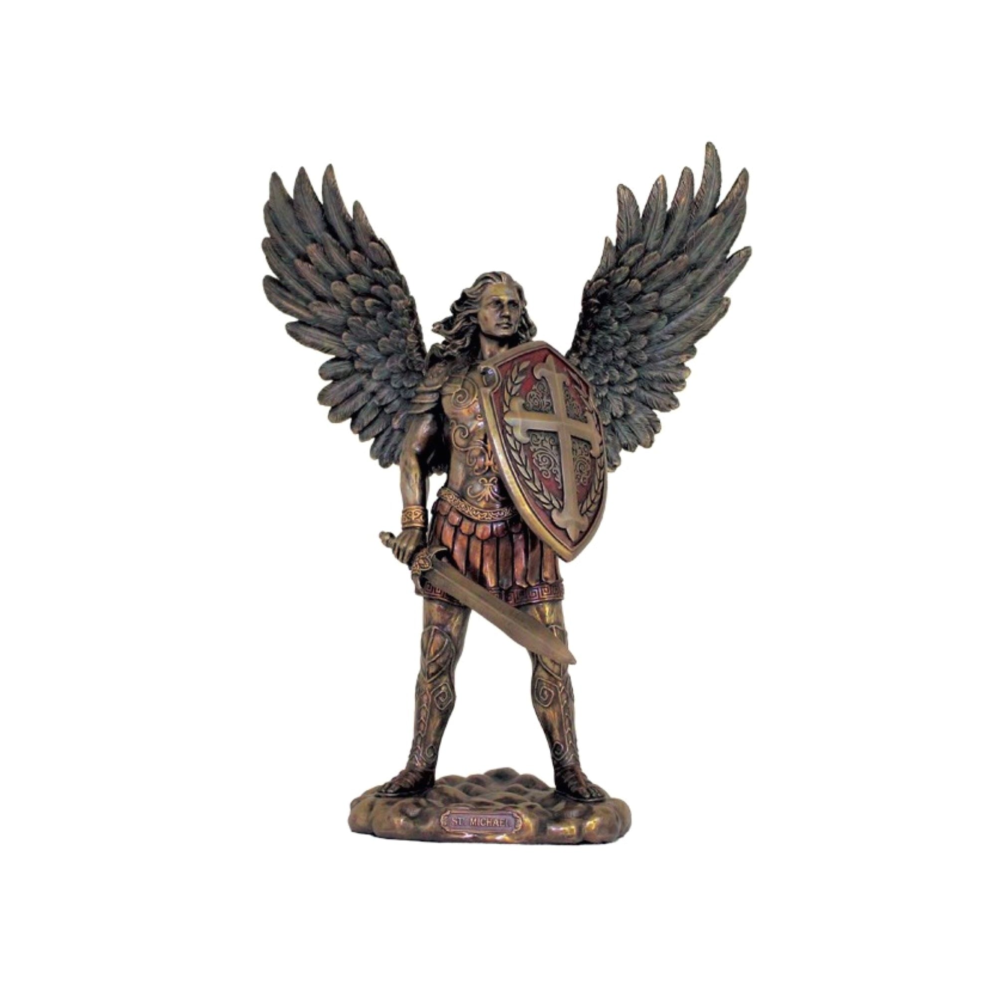 St. Michael with Shield Statue - 11"