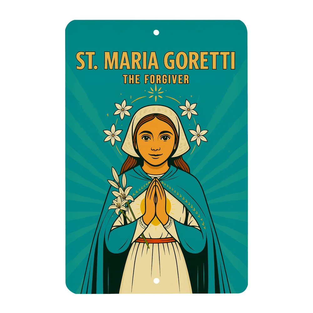 St. Maria Goretti Superhero Tin Sign