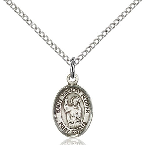 Sterling Silver St. Vincent Ferrer Petite Pendant