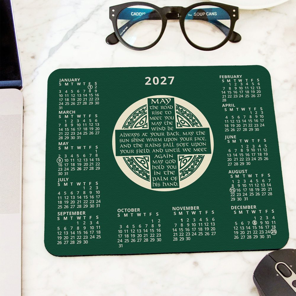 Irish Blessing 2027 Calendar Mousepad