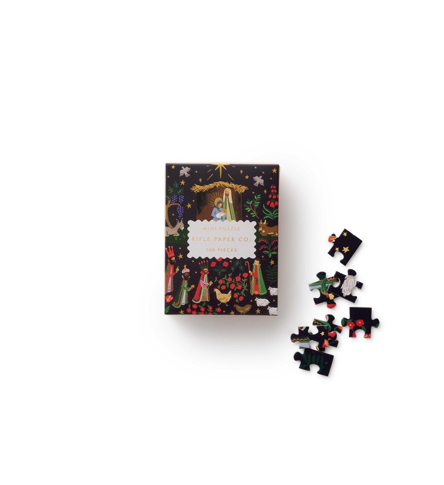 Rifle Paper Co. Nativity Mini Jigsaw Puzzle – 100 Pieces