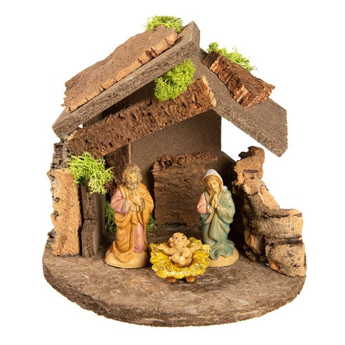 Mini Rustic Stable with Holy Family | The Catholic Company®
