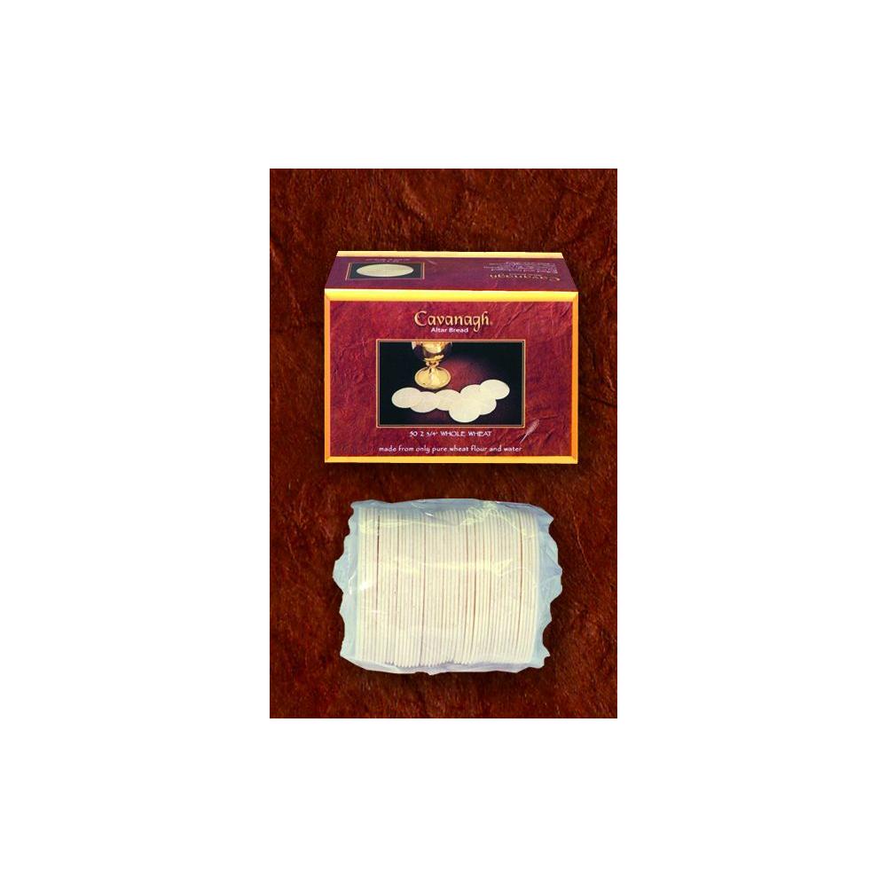 2-3/4" Whole Wheat Communion Hosts with Cross, Box of 50