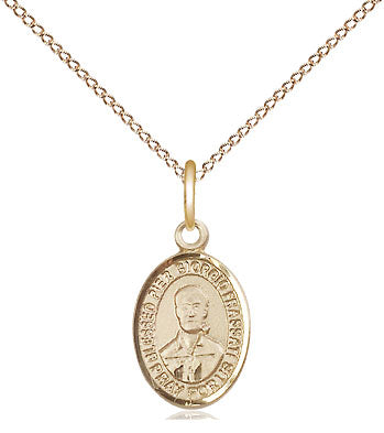 14K Gold Filled Bl. Pier Giorgio Frassati Medal Necklace
