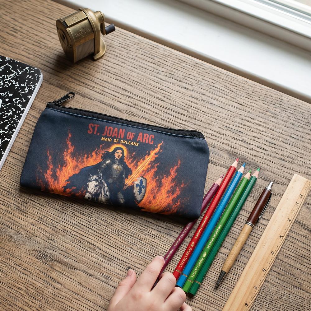 Personalized St. Joan of Arc Superhero Pencil Pouch