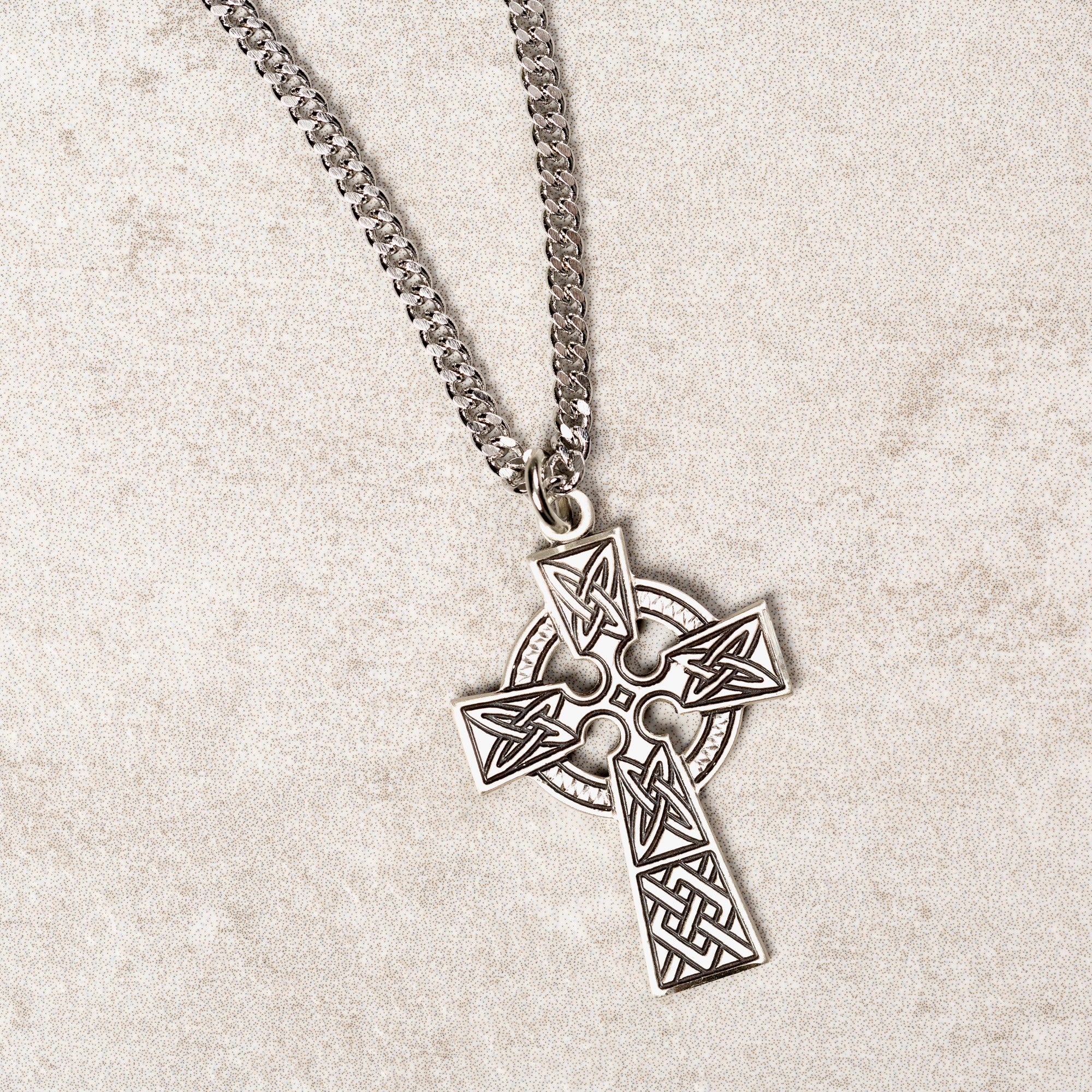 Sterling Silver Celtic Cross w/ 24 inch chain