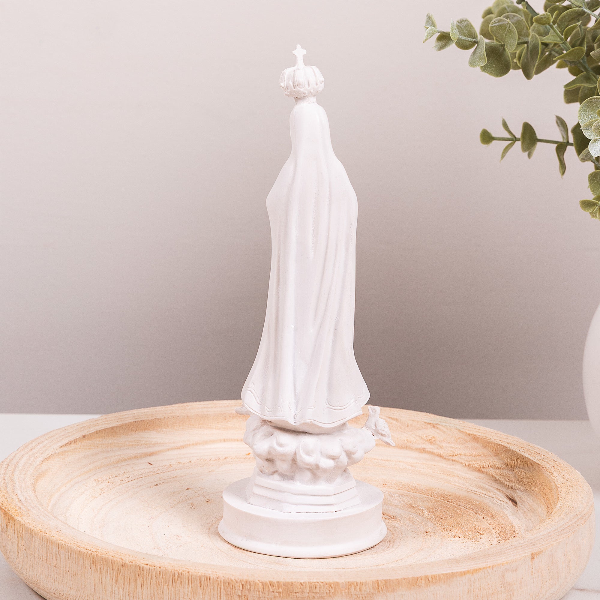 Classic White Our Lady of Fatima Statue - 8"