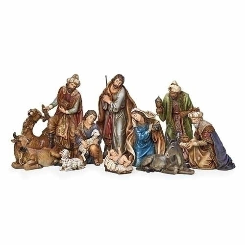 Holy Family Jewel Tone Nativity - 10 Pieces