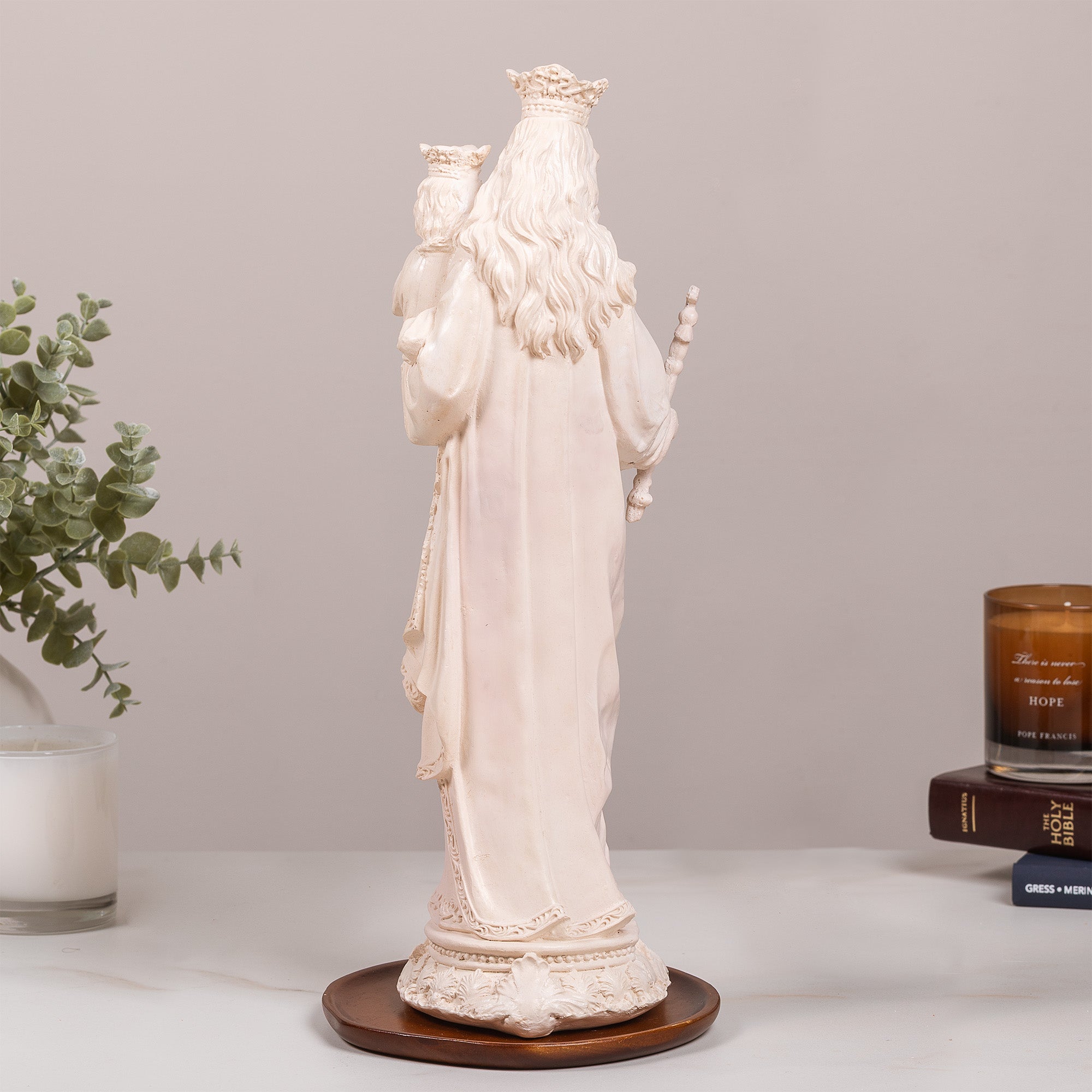 Our Lady Help of Christians Statue - White or Hand Painted - 16