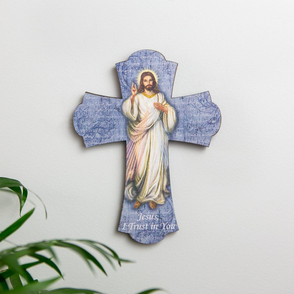 Divine Mercy Wall Cross - 6.5"