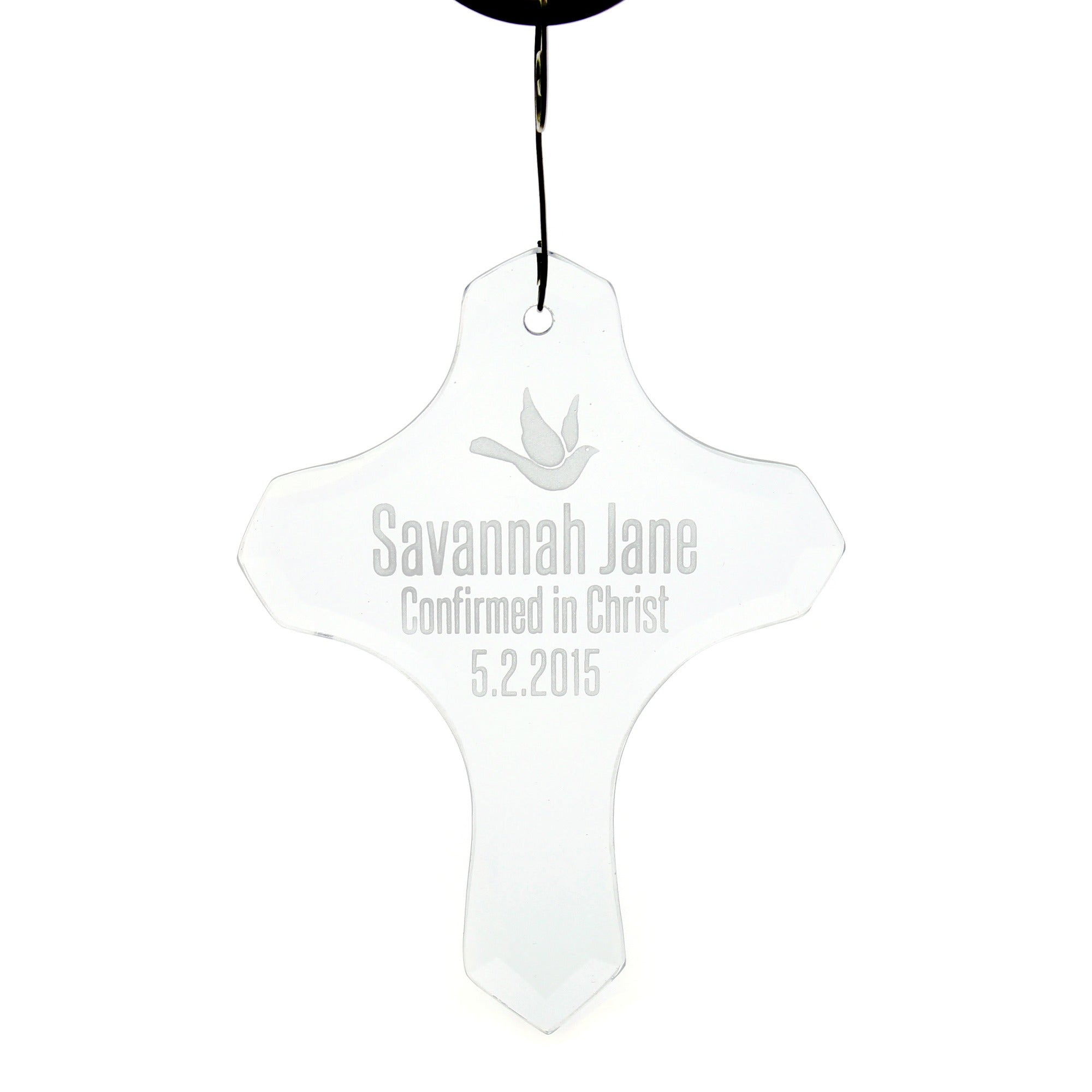 Personalized Confirmed in Christ Glass Ornament - 4.5" (H)