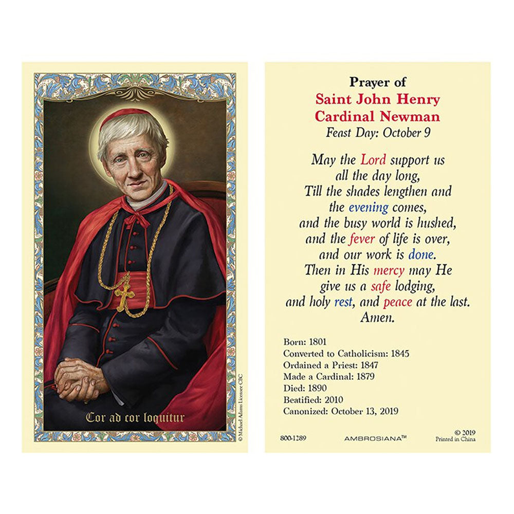 St. John Henry Newman Prayer Card