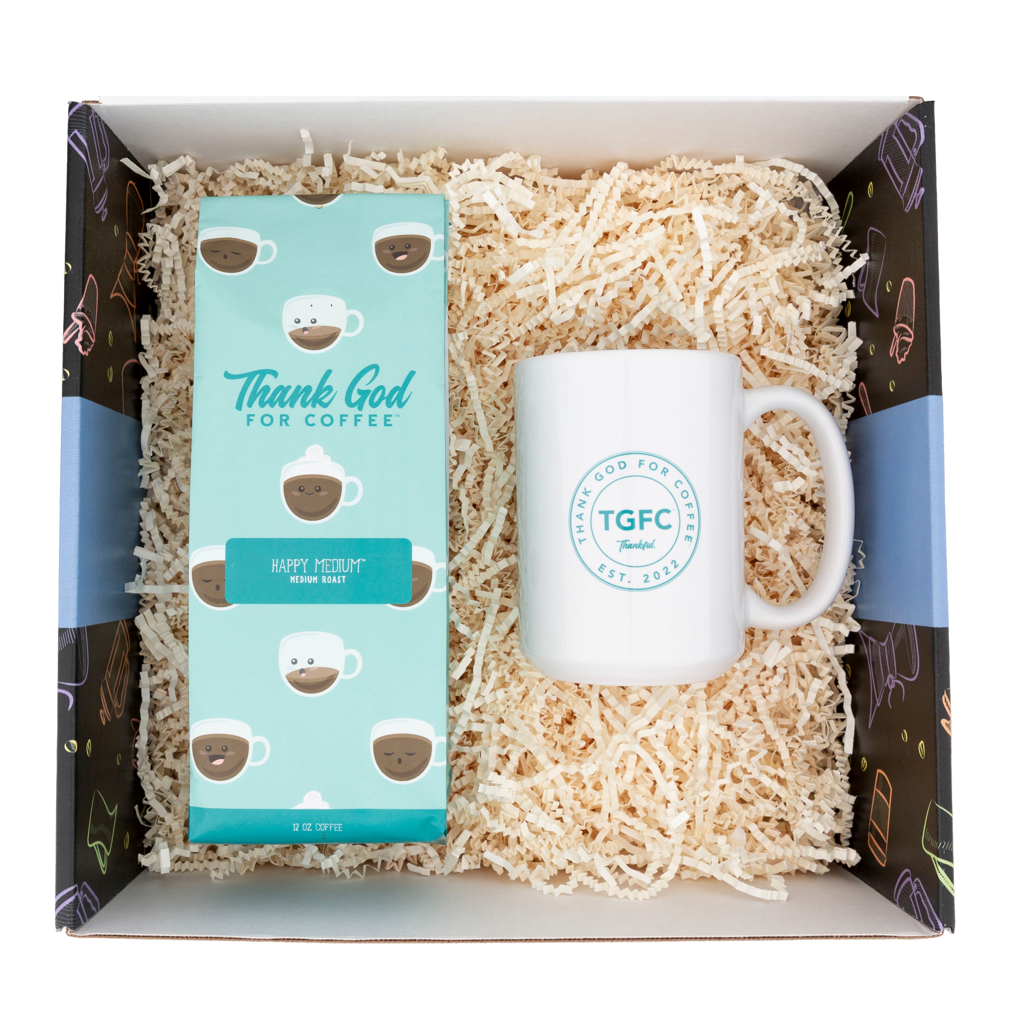 Happy Medium Coffee and Mug Gift Set