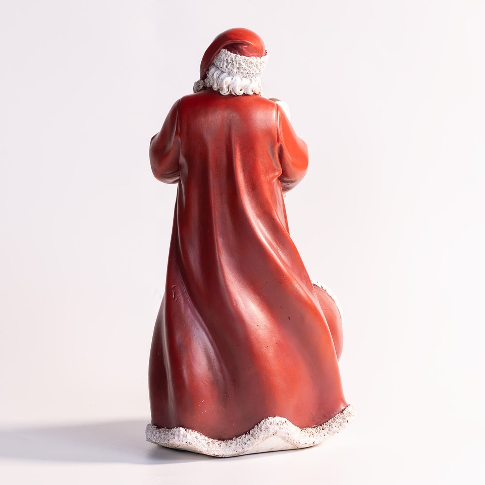 Adoring Santa with Gifts Statue - 12"