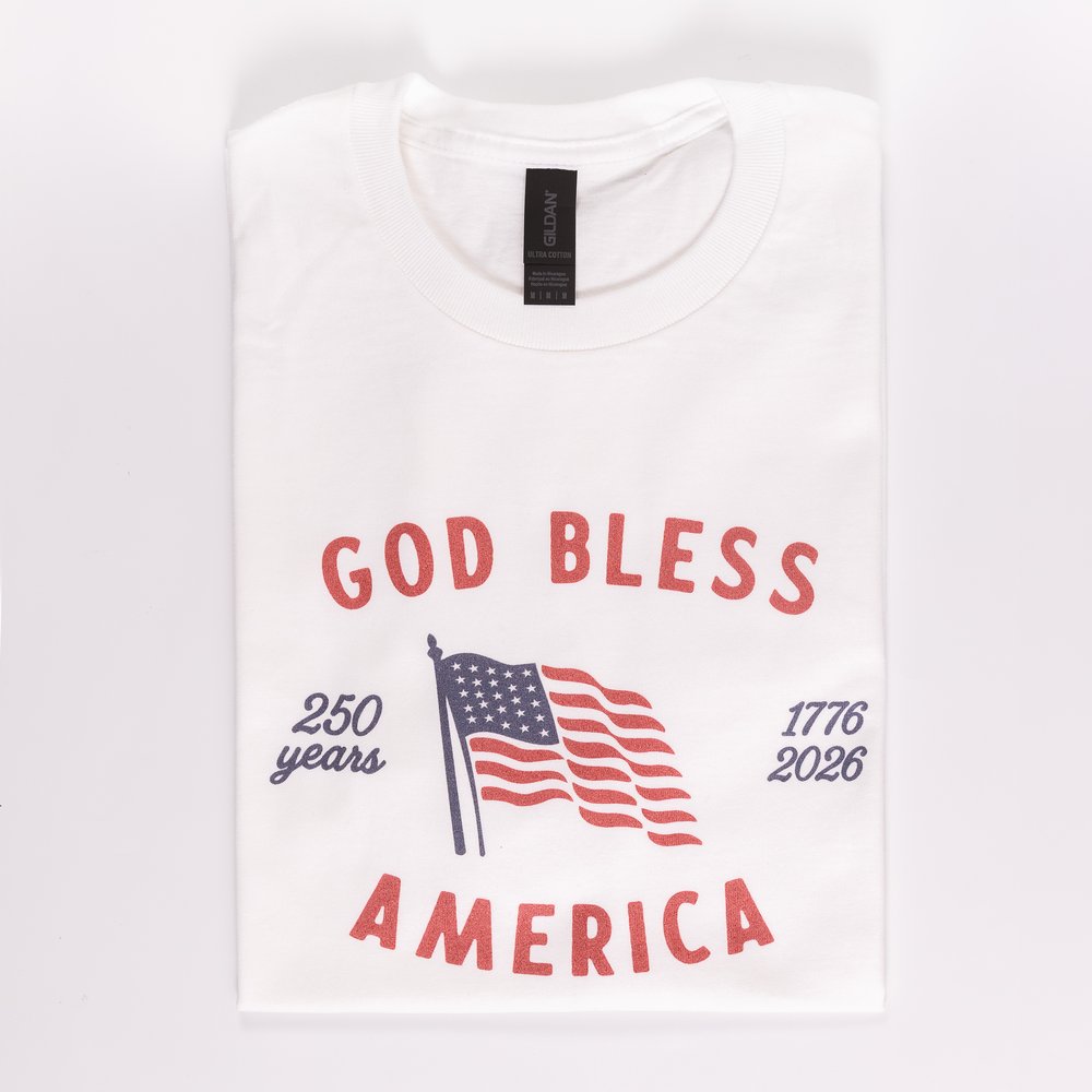 God Bless America 250th Commemorative Old Glory T-Shirt