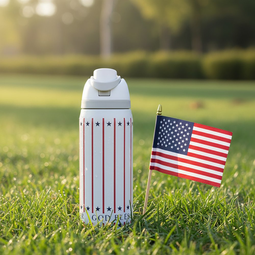 Personalized God Bless America Water Bottle