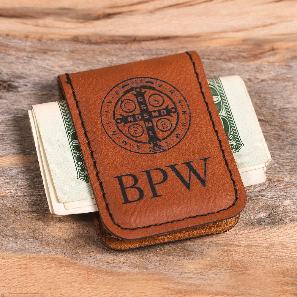 Personalized St. Benedict Money Clip