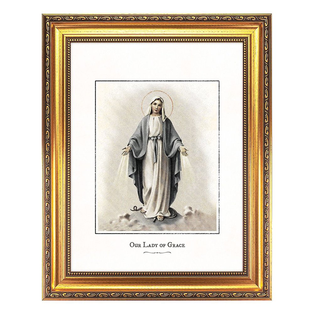 Our Lady of Grace Vintage Framed Print