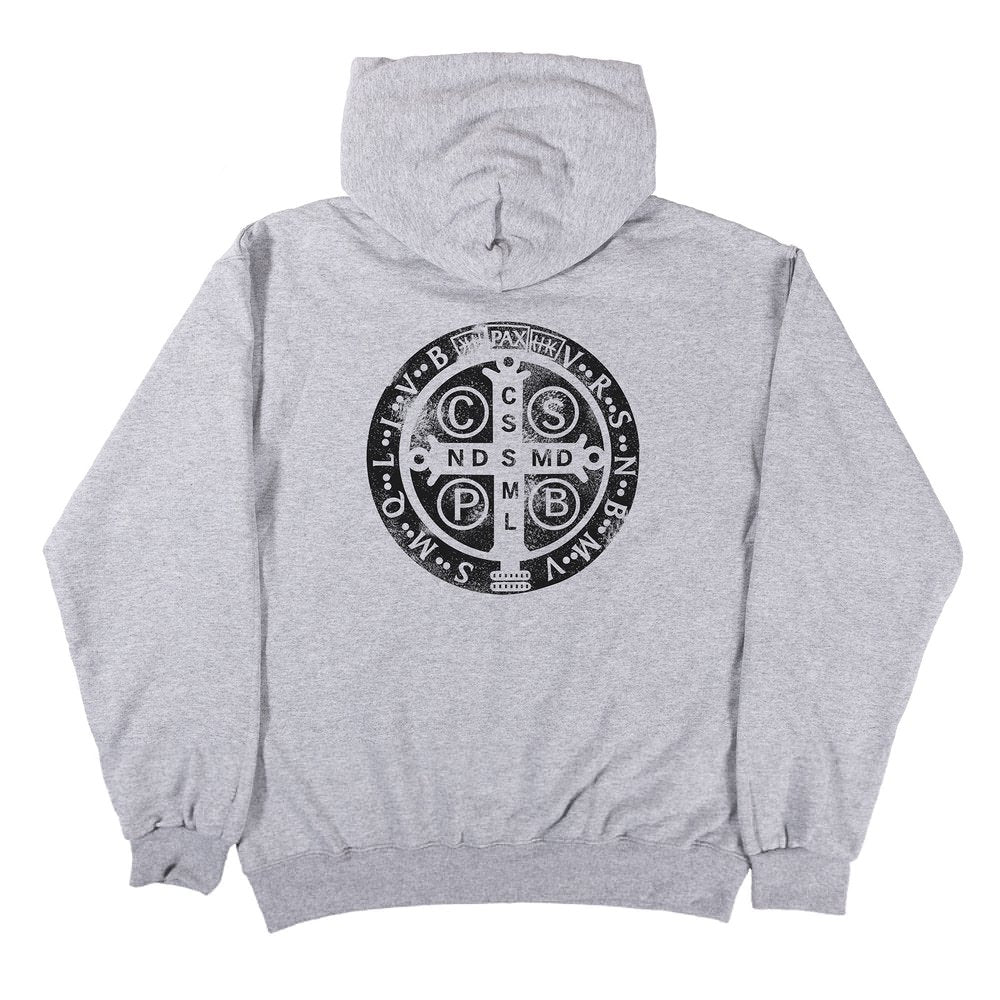 St. Benedict Grey Hooded Sweatshirt