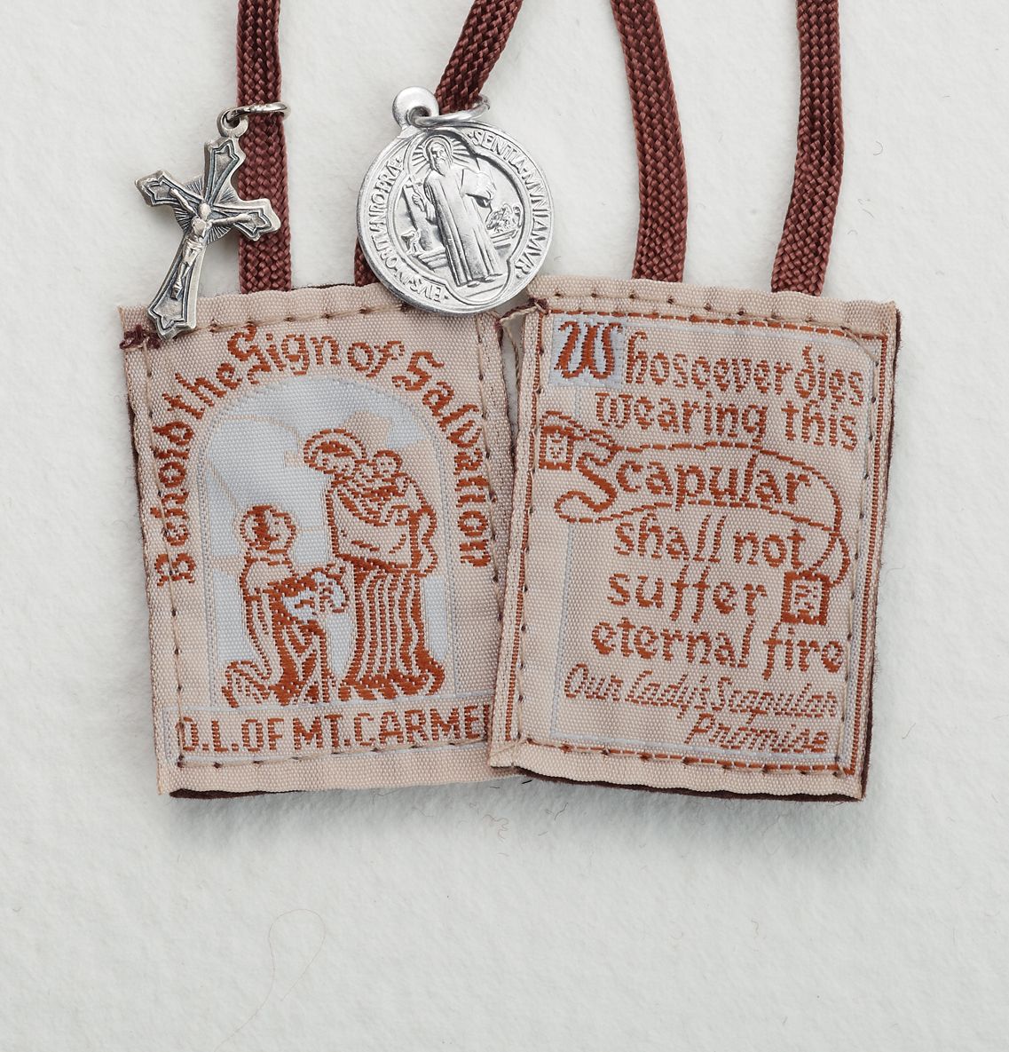 Scapular Colors Brown Scapulars with Medals - Bulk Options | The Catholic Company®