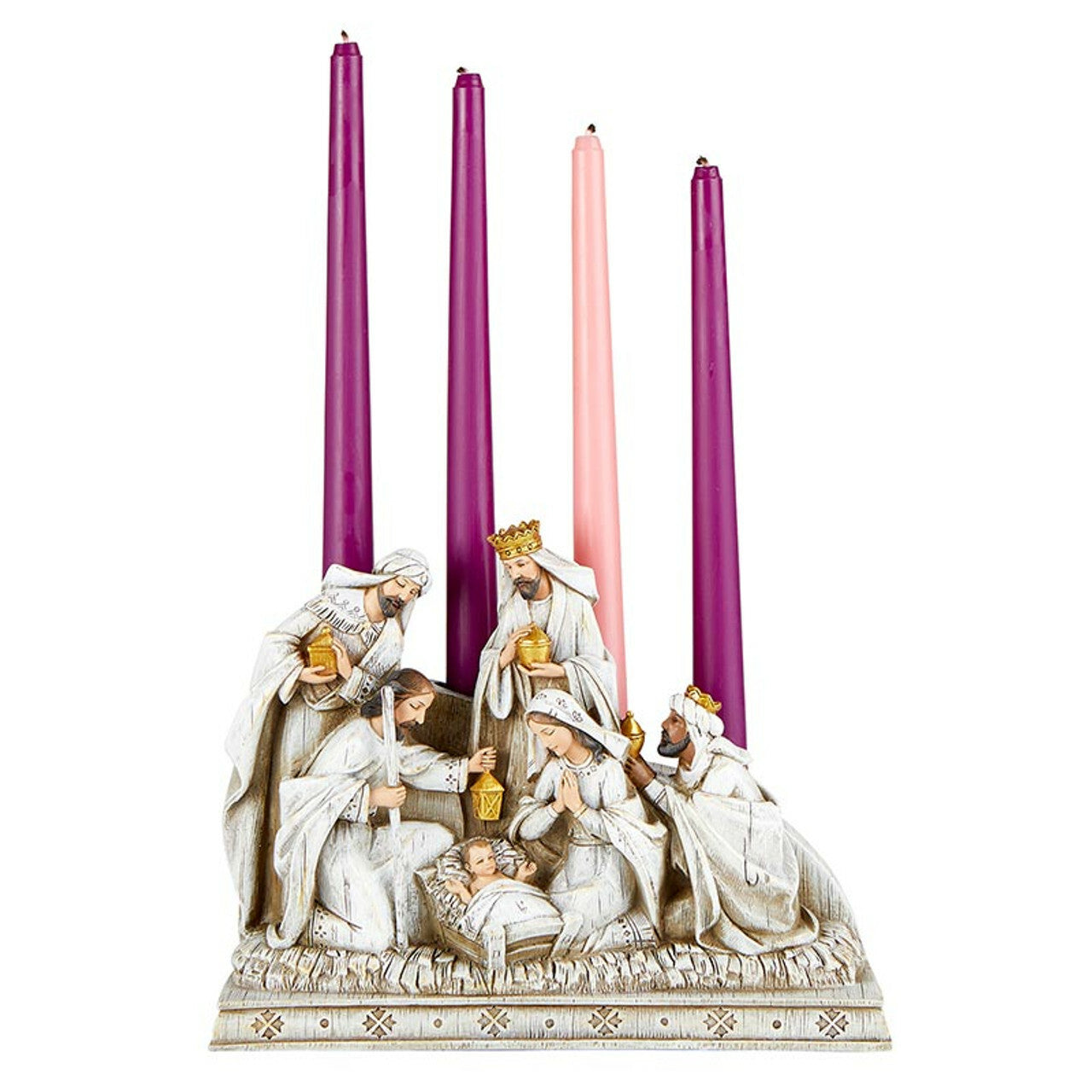 One-Piece Nativity & Advent Candleholder