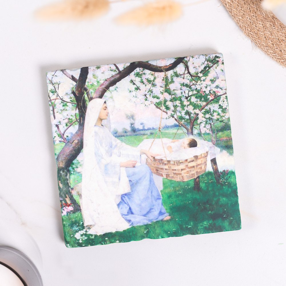 Our Lady of Spring Tumbled Stone Tile - 6" x 6"