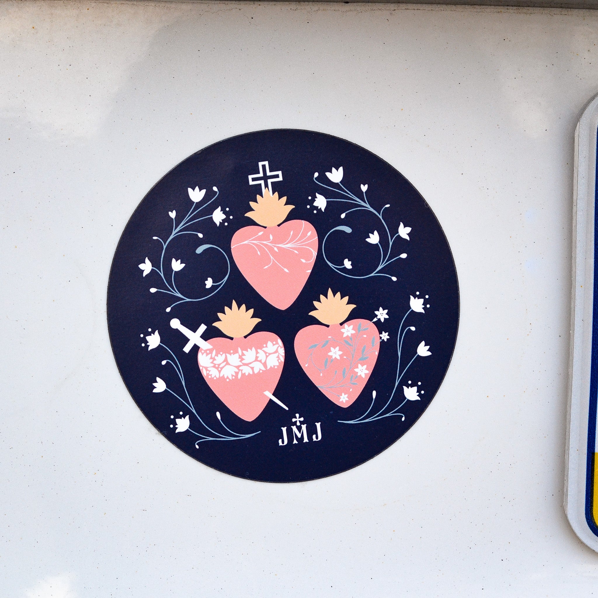 JMJ Three Hearts Car Magnet