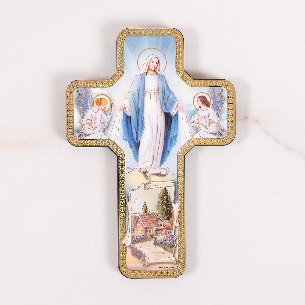 Our Lady of the Miraculous Medal Home Blessing Wall Cross - 7"