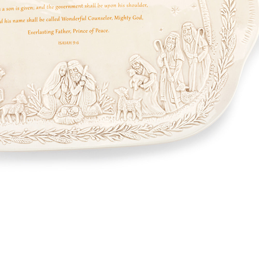 A Child is Born Nativity Platter - 18"