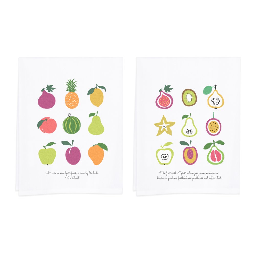 Fruit of the Spirit Dish Towels - Set of 2