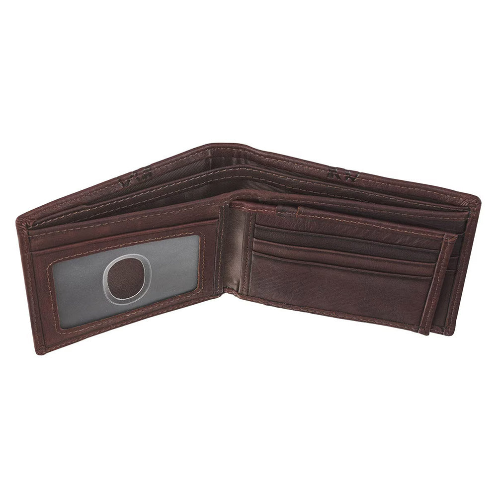 Genuine Leather Brown Crown of Thorns Wallet