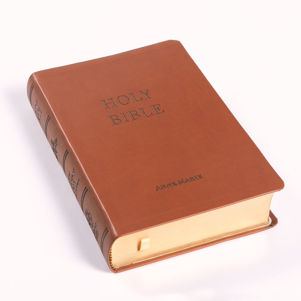 Personalized Ultrasoft Brown Holy Bible