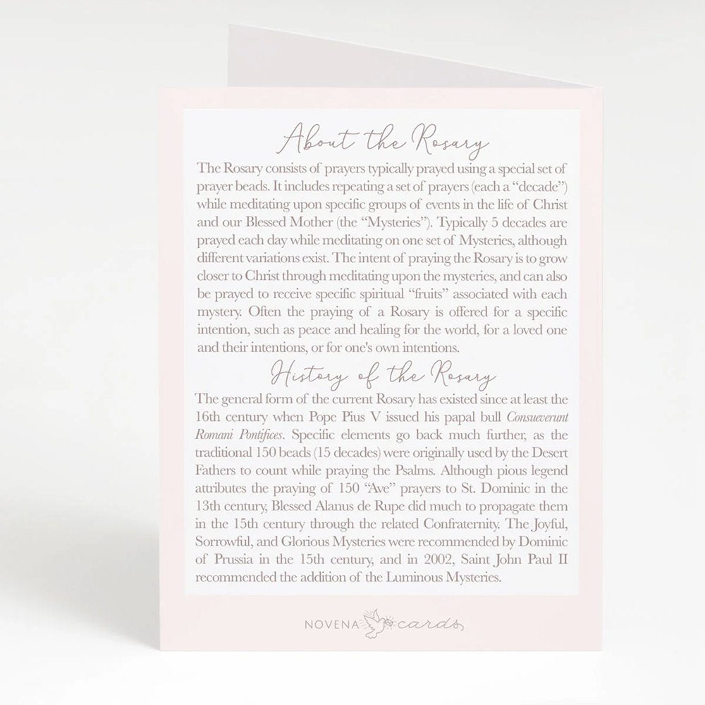 I Prayed a Rosary for You Sympathy Greeting Cards (4 Pack)