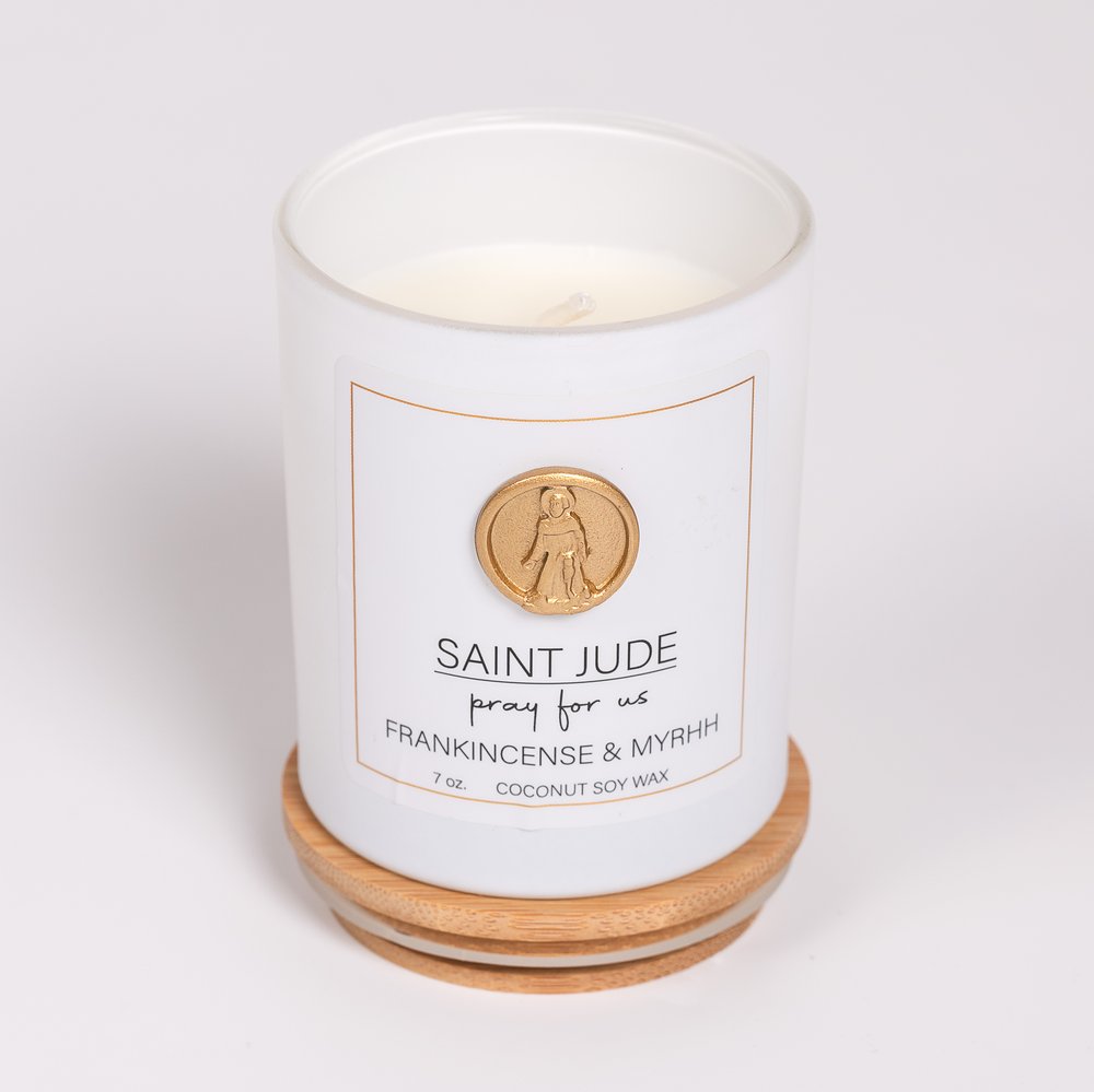 St. Jude Hope Candle - Frankincense & Myrhh