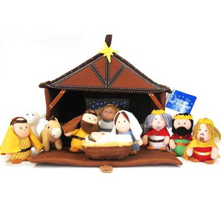 Children's Plush Nativity Play Set - 11 Pieces