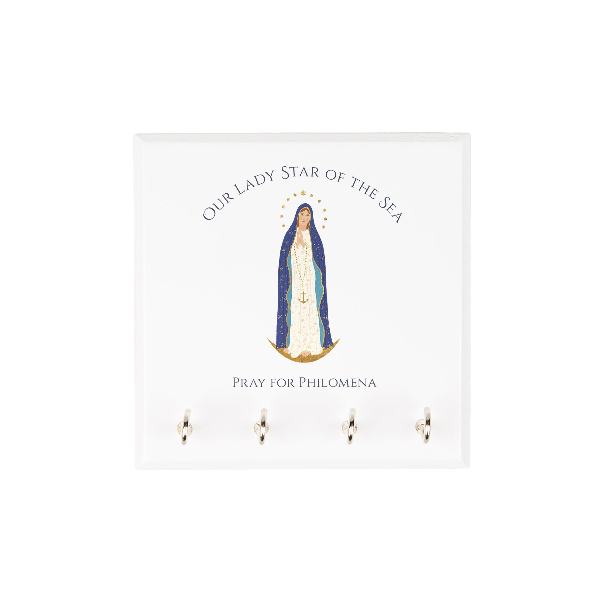Personalized Our Lady Star of the Sea Rosary Rack