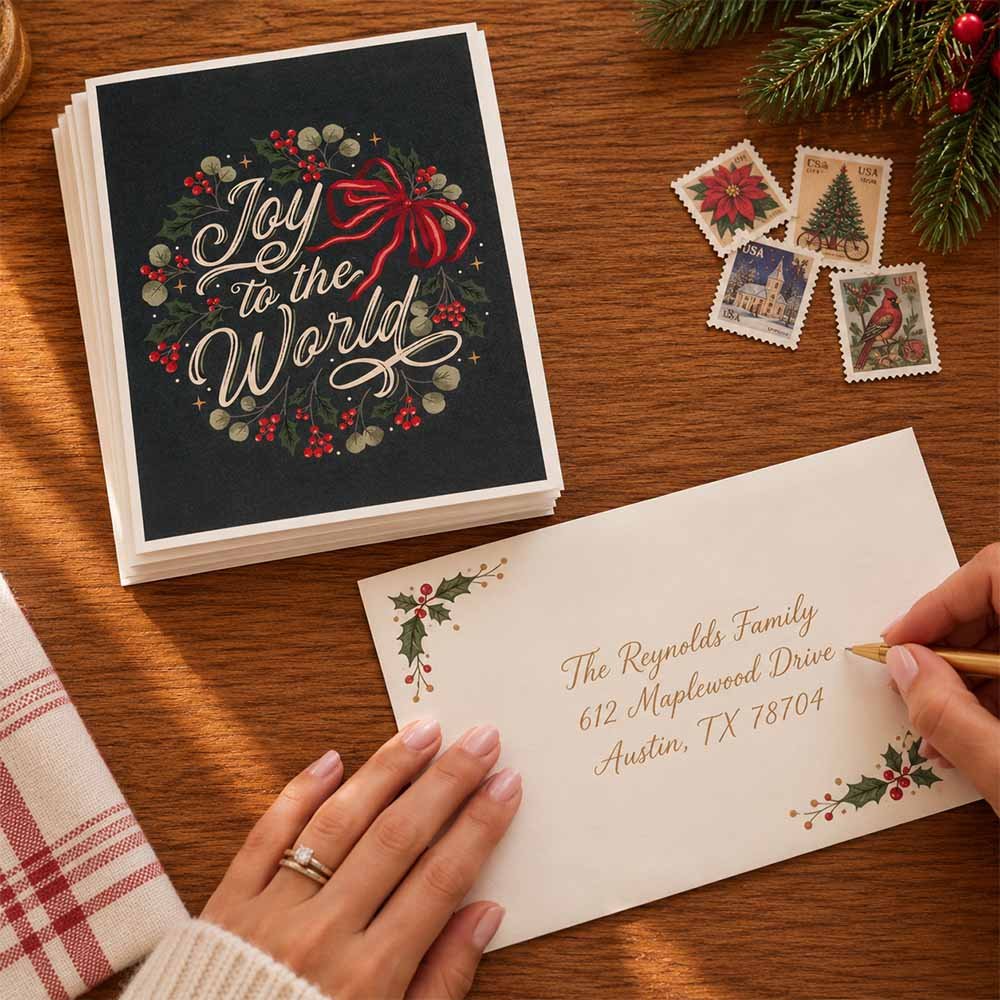 Joy to the World Christmas Cards - Set of 20