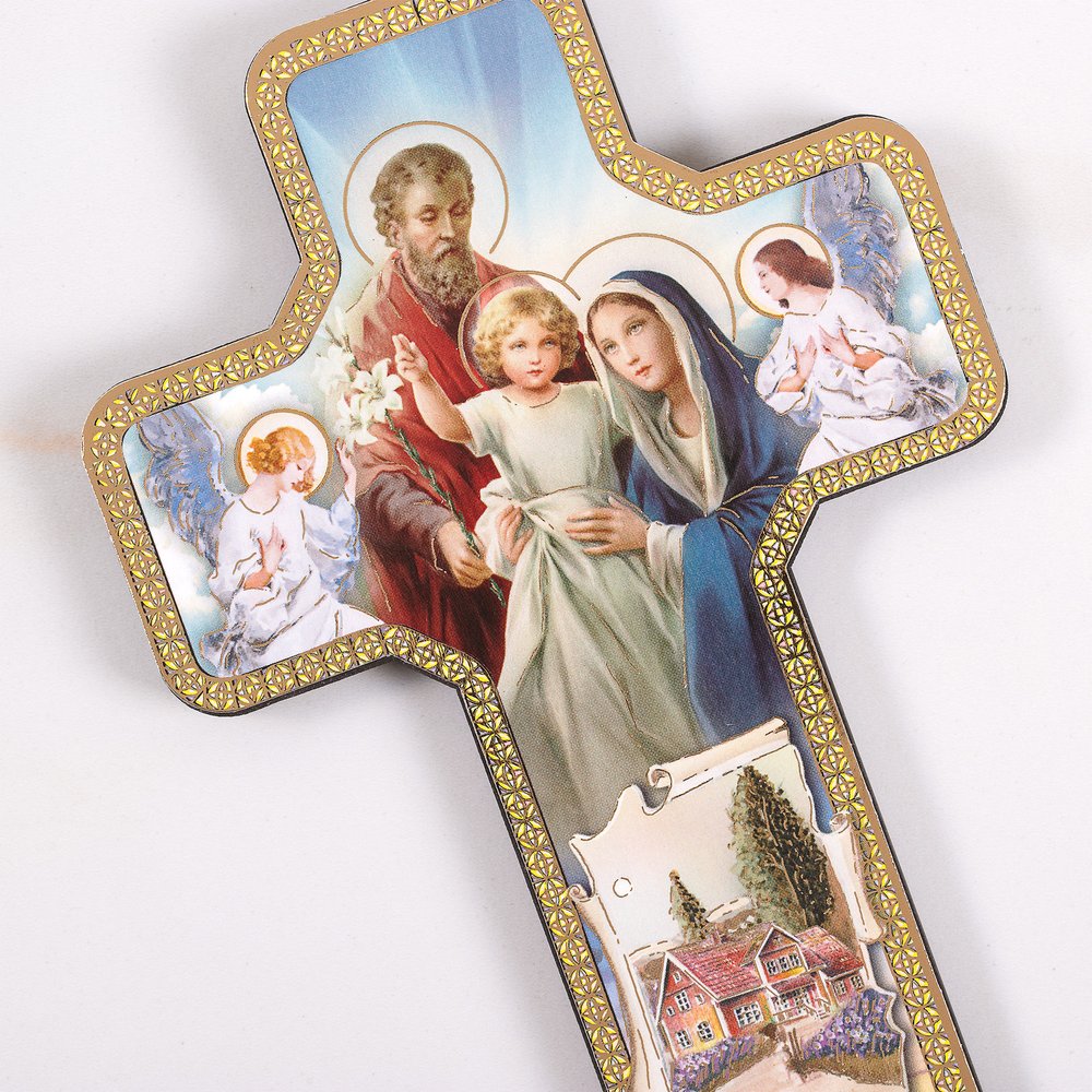 Holy Family Home Blessing Wall Cross - 7"
