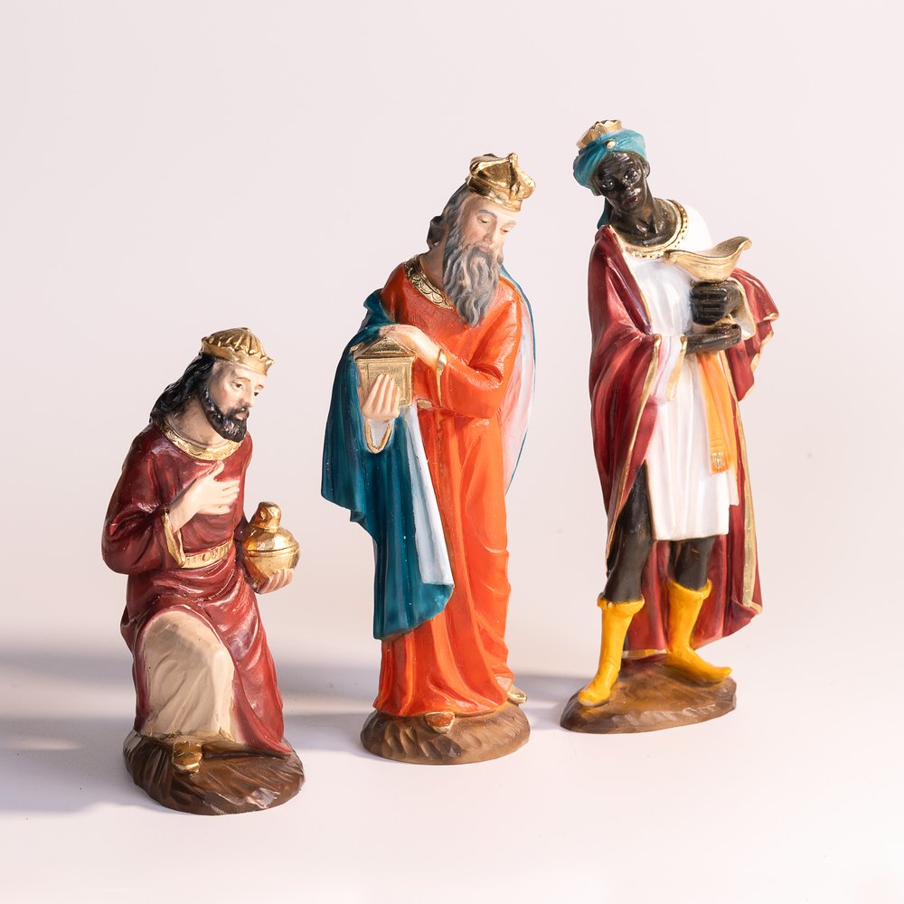 Italian Hand-Painted Nativity Set - 16 Pieces